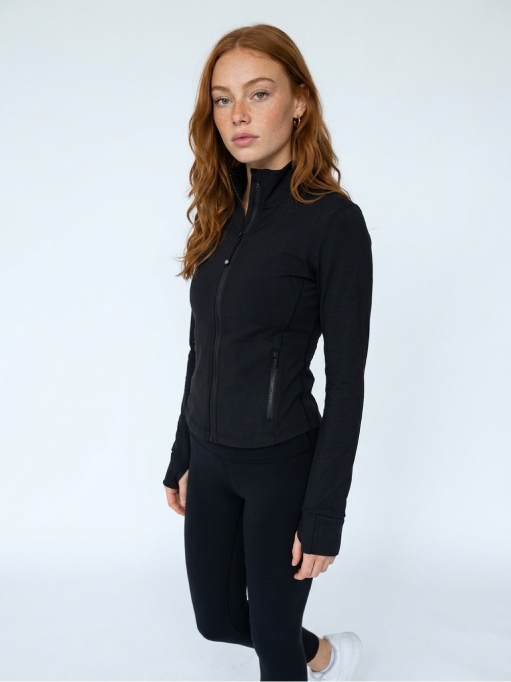 Lululemon Define mesh back Women's Black Fitted Zip-Front Jacket Nulu size 6